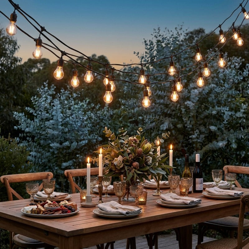 GloGarden festoon glow dusk