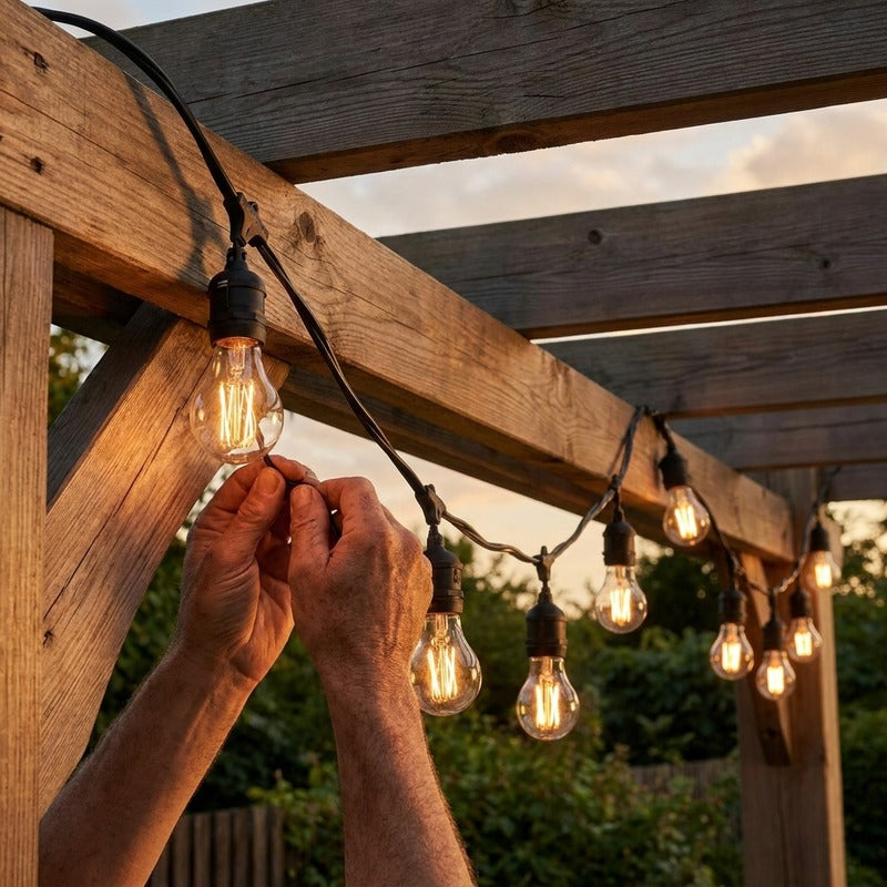 GloGarden festoon glow install