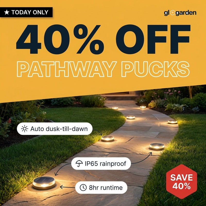 GloGarden pathway-pucks ad creative