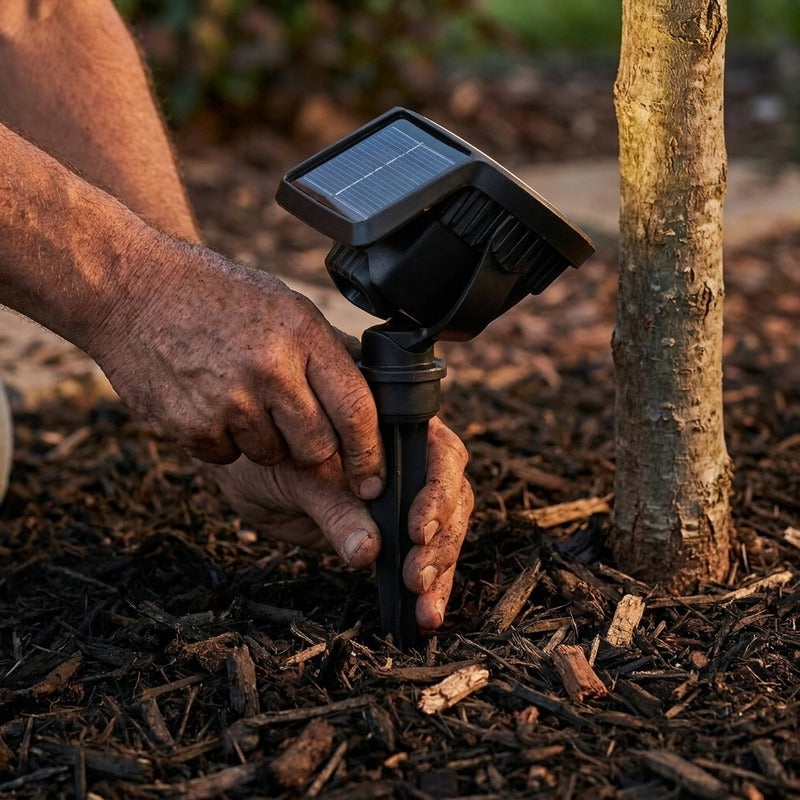GloGarden spike spotlights install